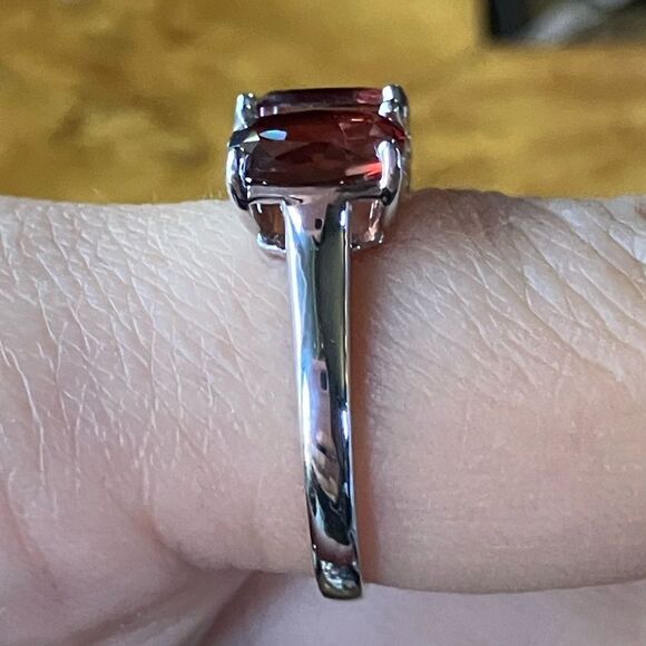 Red Labradorite Sterling Silver Ring Size 7.75 - Picture 3 of 9